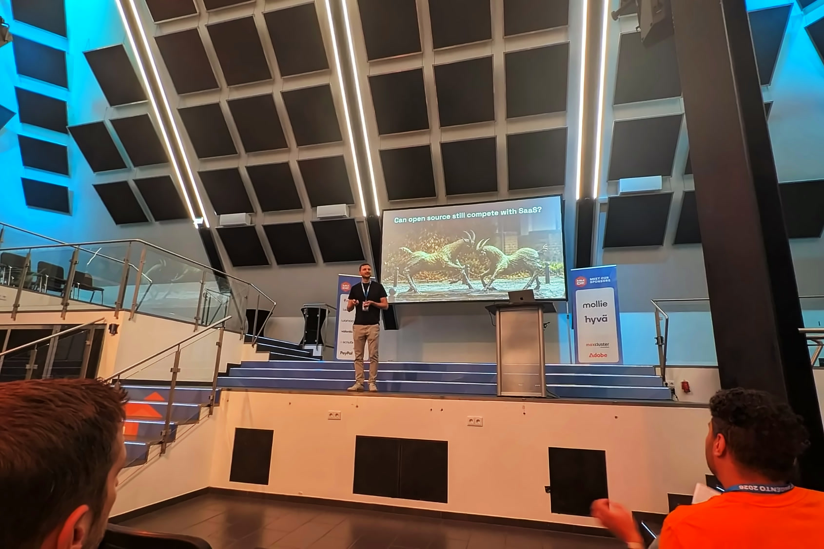 The main hall in the pyramid during my talk